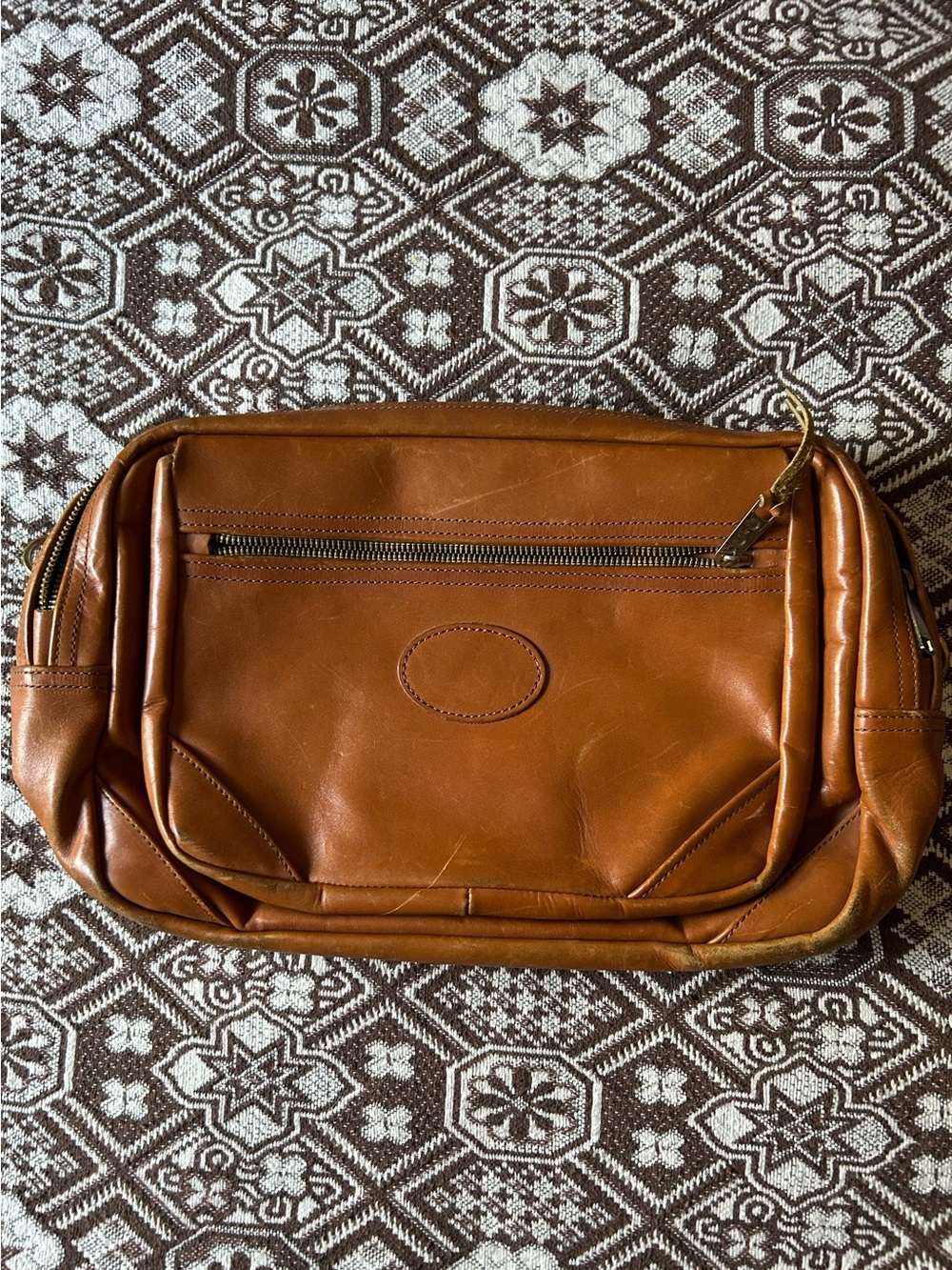 C&C California Leather Portfolio Clutch in British Tan